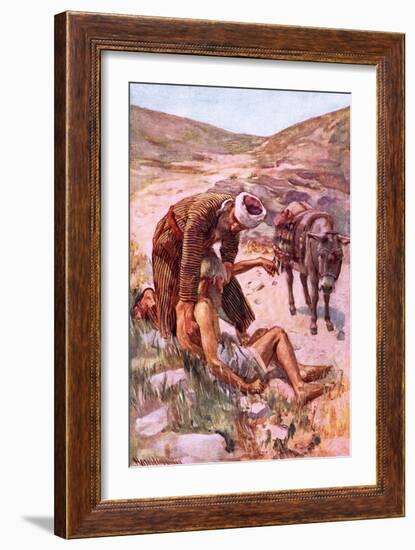 The Good Samaritan-Harold Copping-Framed Giclee Print