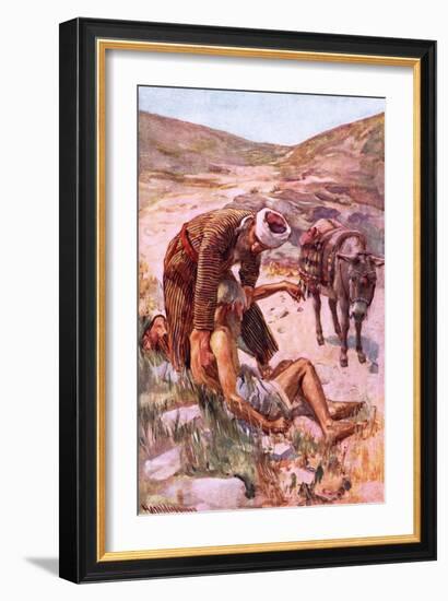 The Good Samaritan-Harold Copping-Framed Giclee Print