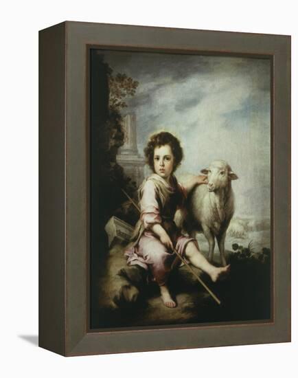 The Good Shepherd, C.1660, 123X101Cm-Bartolome Esteban Murillo-Framed Premier Image Canvas