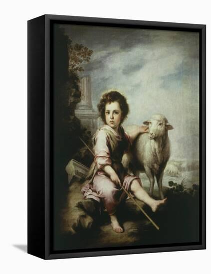 The Good Shepherd, C.1660, 123X101Cm-Bartolome Esteban Murillo-Framed Premier Image Canvas
