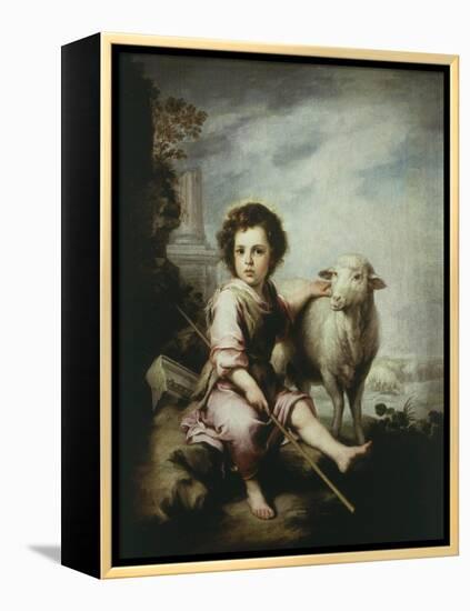 The Good Shepherd, C.1660, 123X101Cm-Bartolome Esteban Murillo-Framed Premier Image Canvas