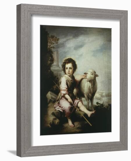 The Good Shepherd, C.1660, 123X101Cm-Bartolome Esteban Murillo-Framed Giclee Print