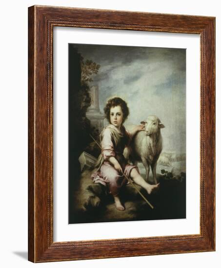 The Good Shepherd, C.1660, 123X101Cm-Bartolome Esteban Murillo-Framed Giclee Print