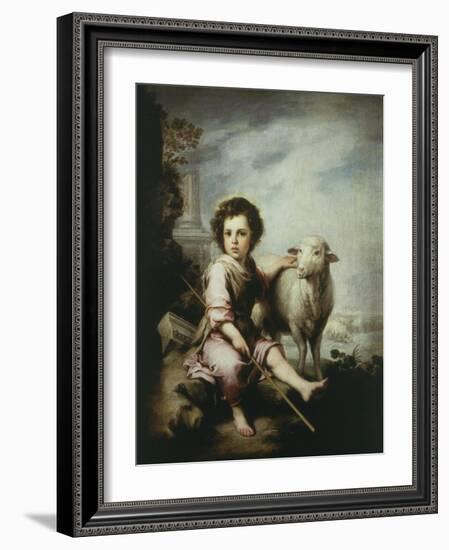 The Good Shepherd, C.1660, 123X101Cm-Bartolome Esteban Murillo-Framed Giclee Print