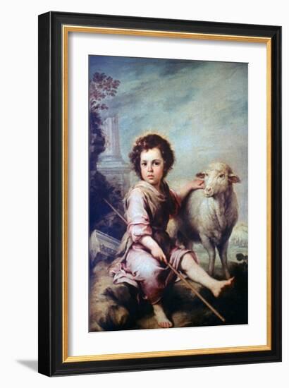 The Good Shepherd, C1650-Bartolomé Esteban Murillo-Framed Giclee Print