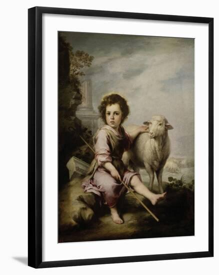 The Good Shepherd, Ca. 1660, Spanish School-Bartolome Esteban Murillo-Framed Giclee Print