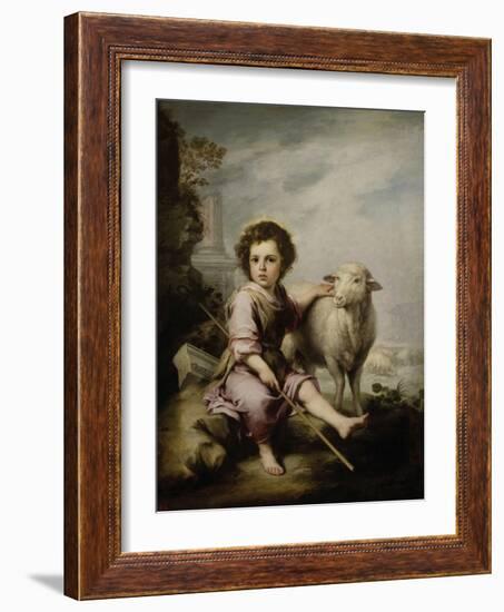 The Good Shepherd, Ca. 1660, Spanish School-Bartolome Esteban Murillo-Framed Giclee Print