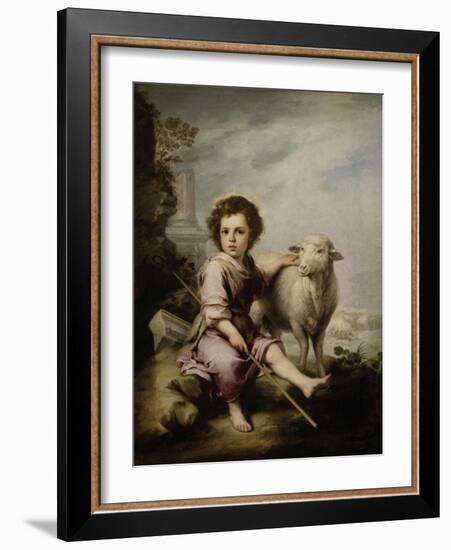 The Good Shepherd, Ca. 1660, Spanish School-Bartolome Esteban Murillo-Framed Giclee Print