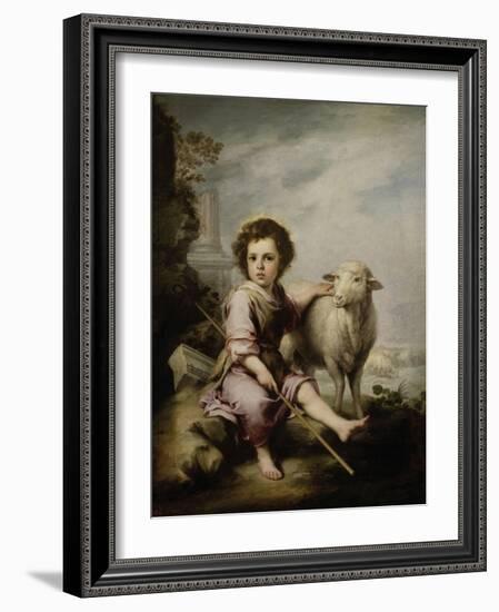 The Good Shepherd, Ca. 1660, Spanish School-Bartolome Esteban Murillo-Framed Giclee Print