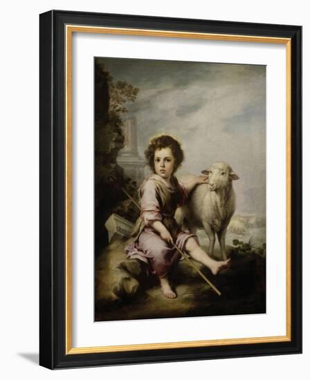 The Good Shepherd, Ca. 1660, Spanish School-Bartolome Esteban Murillo-Framed Giclee Print