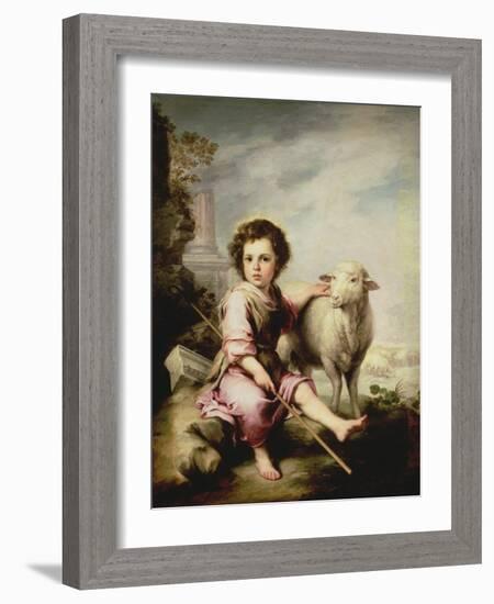 The Good Shepherd, circa 1650-Bartolome Esteban Murillo-Framed Giclee Print