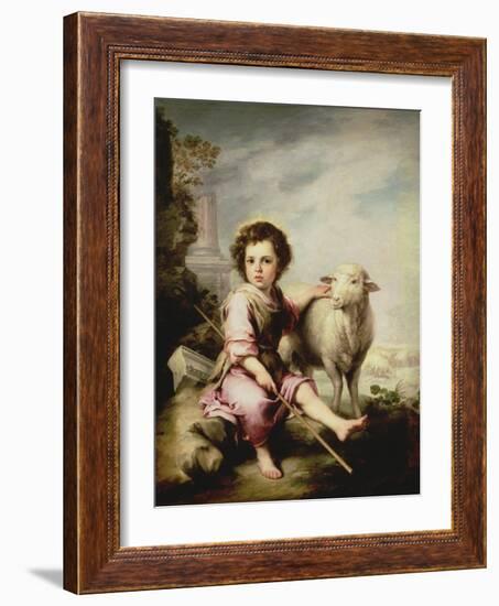 The Good Shepherd, circa 1650-Bartolome Esteban Murillo-Framed Giclee Print