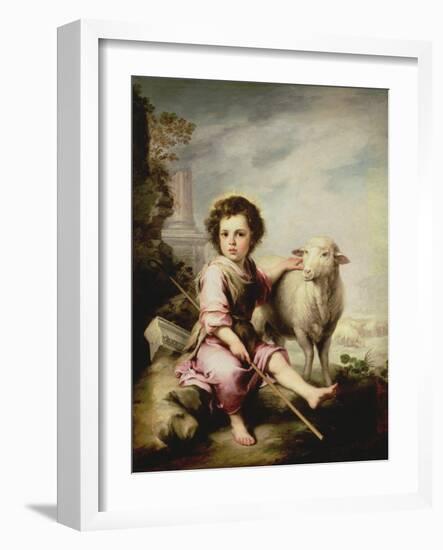 The Good Shepherd, circa 1650-Bartolome Esteban Murillo-Framed Giclee Print