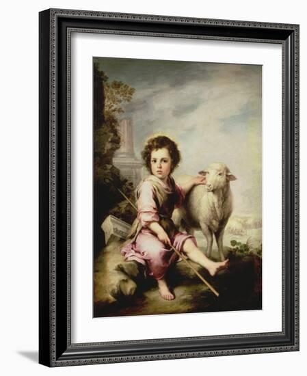 The Good Shepherd, circa 1650-Bartolome Esteban Murillo-Framed Giclee Print