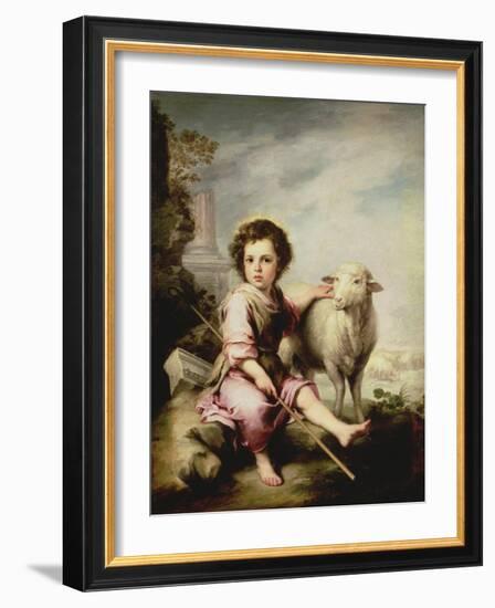 The Good Shepherd, circa 1650-Bartolome Esteban Murillo-Framed Giclee Print