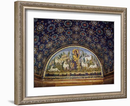 The Good Shepherd, Early Christian Mosaic, 5th CE-null-Framed Giclee Print