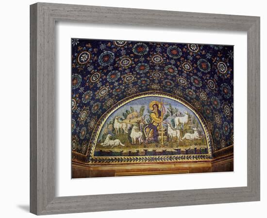 The Good Shepherd, Early Christian Mosaic, 5th CE-null-Framed Giclee Print