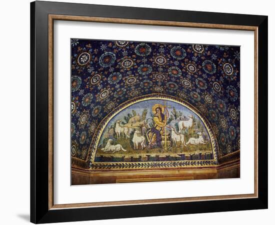The Good Shepherd, Early Christian Mosaic, 5th CE-null-Framed Giclee Print