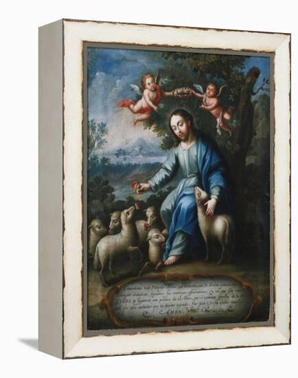 The Good Shepherd, El Buen Pastor, 1765-Miguel Cabrera-Framed Premier Image Canvas