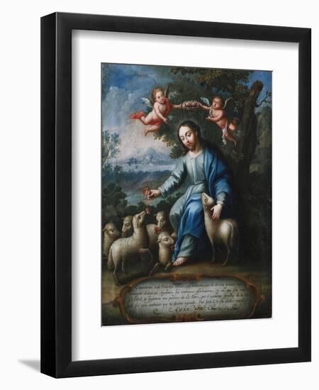 The Good Shepherd, El Buen Pastor, 1765-Miguel Cabrera-Framed Giclee Print