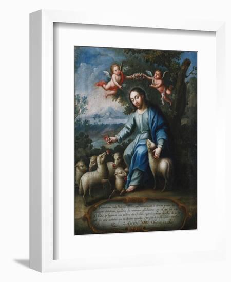 The Good Shepherd, El Buen Pastor, 1765-Miguel Cabrera-Framed Giclee Print