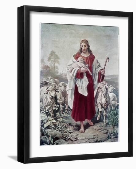 The Good Shepherd-Bernhard Plockhorst-Framed Giclee Print