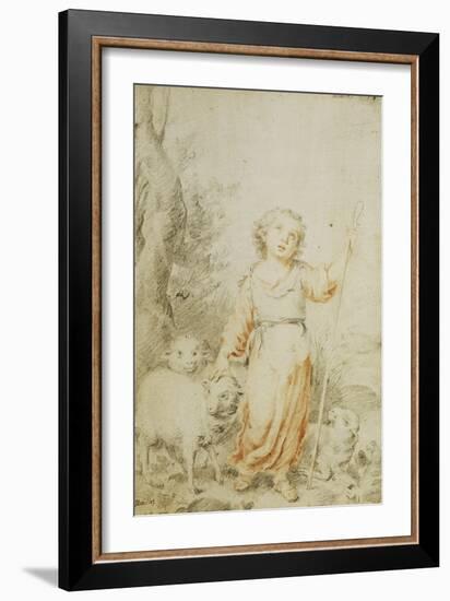 The Good Shepherd-Bartolome Esteban Murillo-Framed Giclee Print