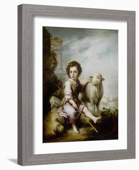 The Good Shepherd-Bartolome Esteban Murillo-Framed Giclee Print