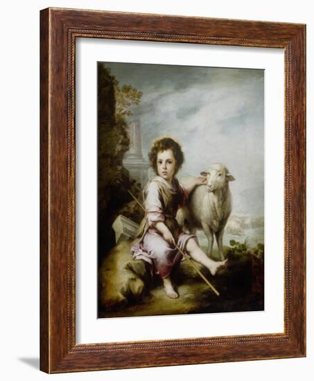 The Good Shepherd-Bartolome Esteban Murillo-Framed Giclee Print