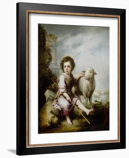 The Good Shepherd-Bartolome Esteban Murillo-Framed Giclee Print