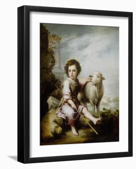 The Good Shepherd-Bartolome Esteban Murillo-Framed Giclee Print