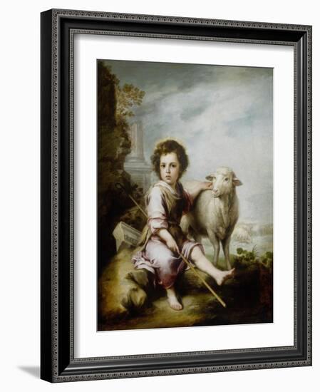 The Good Shepherd-Bartolome Esteban Murillo-Framed Giclee Print