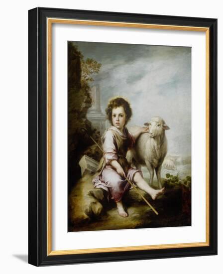 The Good Shepherd-Bartolome Esteban Murillo-Framed Giclee Print