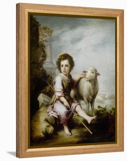 The Good Shepherd-Bartolome Esteban Murillo-Framed Premier Image Canvas