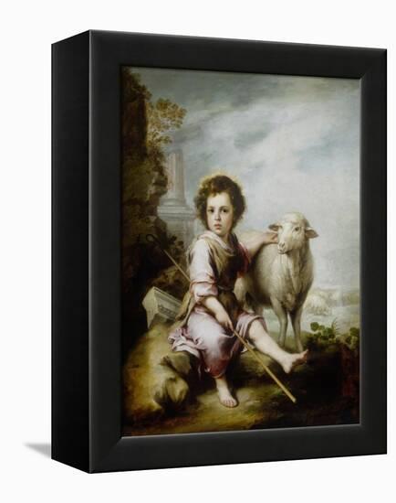 The Good Shepherd-Bartolome Esteban Murillo-Framed Premier Image Canvas