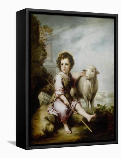 The Good Shepherd-Bartolome Esteban Murillo-Framed Premier Image Canvas