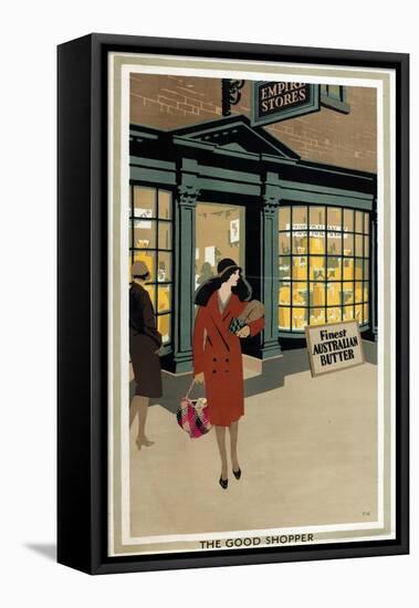 The Good Shopper, from the Series 'Empire Buying Makes Busy Factories'-Frank Newbould-Framed Premier Image Canvas