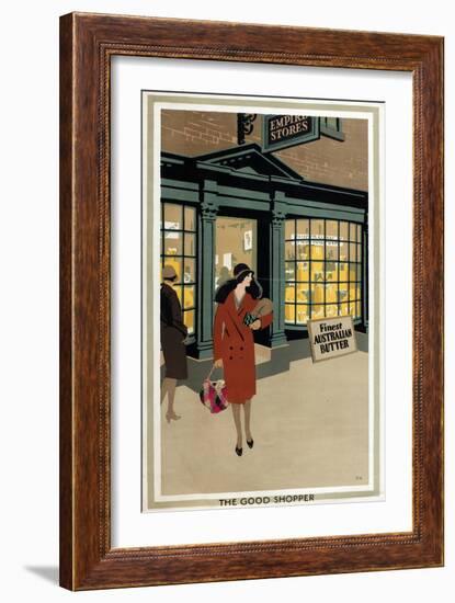 The Good Shopper, from the Series 'Empire Buying Makes Busy Factories'-Frank Newbould-Framed Giclee Print