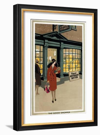 The Good Shopper, from the Series 'Empire Buying Makes Busy Factories'-Frank Newbould-Framed Giclee Print