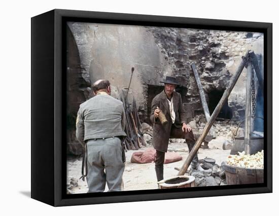 THE GOOD, THE BAD AND THE UGLY, 1966 directed by SERGIO LEONE Lee Van Cleef (photo)-null-Framed Stretched Canvas