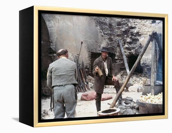 THE GOOD, THE BAD AND THE UGLY, 1966 directed by SERGIO LEONE Lee Van Cleef (photo)-null-Framed Stretched Canvas