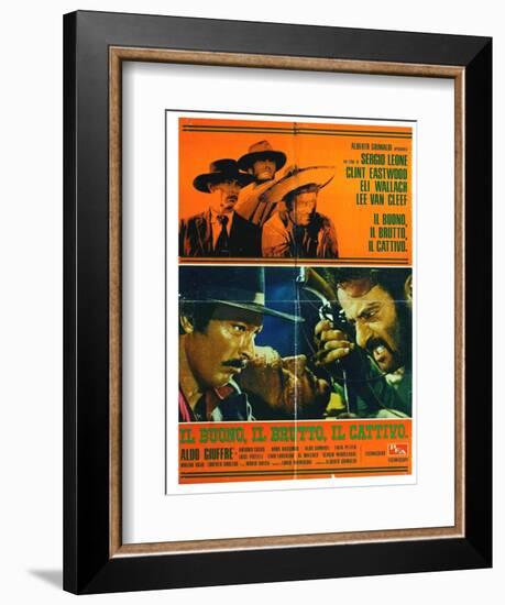 The Good, The Bad and The Ugly, Italian Movie Poster, 1966-null-Framed Premium Giclee Print