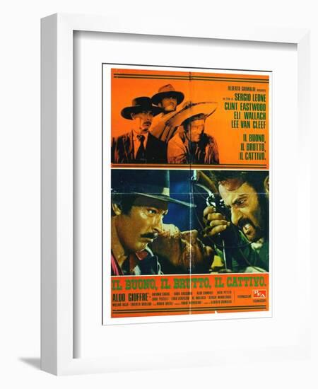 The Good, The Bad and The Ugly, Italian Movie Poster, 1966-null-Framed Premium Giclee Print