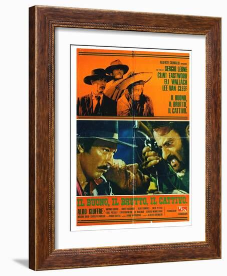 The Good, The Bad and The Ugly, Italian Movie Poster, 1966-null-Framed Art Print