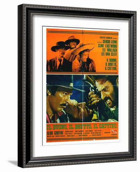 The Good, The Bad and The Ugly, Italian Movie Poster, 1966-null-Framed Art Print