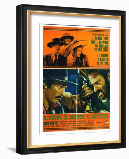 The Good, The Bad and The Ugly, Italian Movie Poster, 1966-null-Framed Art Print