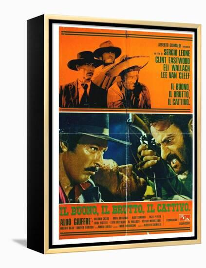 The Good, The Bad and The Ugly, Italian Movie Poster, 1966-null-Framed Stretched Canvas