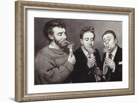 The Goons: Spike Milligan, Peter Sellers, Harry Secombe-Pat Nicolle-Framed Premium Giclee Print