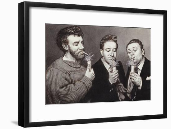 The Goons: Spike Milligan, Peter Sellers, Harry Secombe-Pat Nicolle-Framed Premium Giclee Print