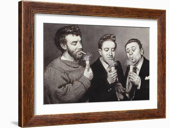 The Goons: Spike Milligan, Peter Sellers, Harry Secombe-Pat Nicolle-Framed Premium Giclee Print